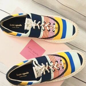 Kate Spade New York Boat Party Sneaker Oceanside Stripe Women Size 9.5B